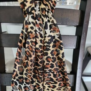 Leopard Print 13"×60" Scarf/Wrap